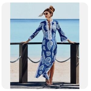 Lilly Pulitzer Shealyn Stretch Maxi Caftan Shell of a Good Time, Size 8